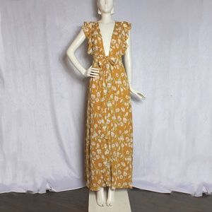 Floral Frill Maxi Dress